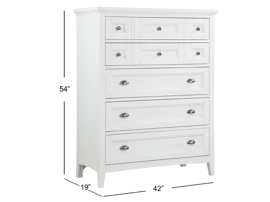 Heron Cove - Two Tone Drawer Chest - Chalk White And Dovetail Gray