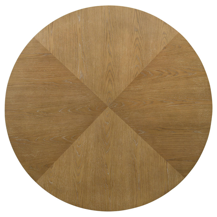 Danvers - Round 54" Wood Dining Table - Brown Oak