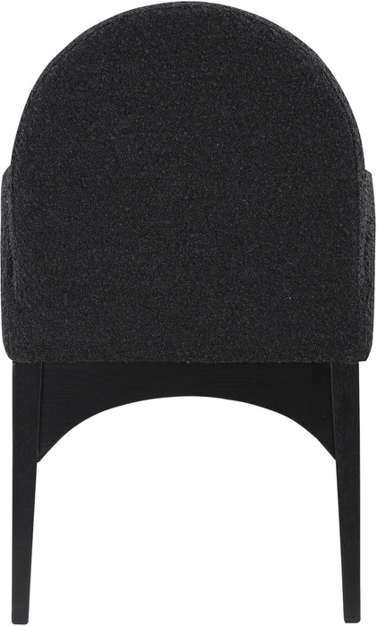 Waldorf - Boucle Dining Arm Chair With Black Legs