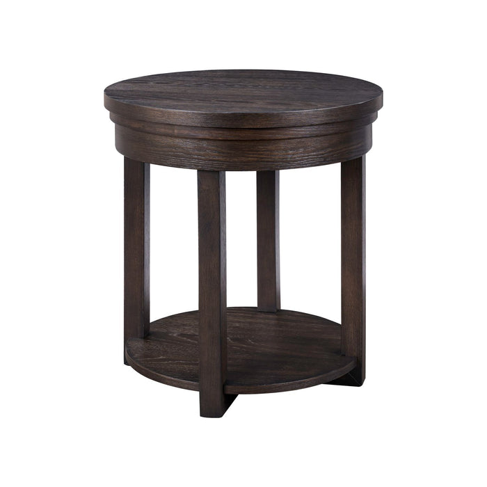 Weston - Round End Table - Brown
