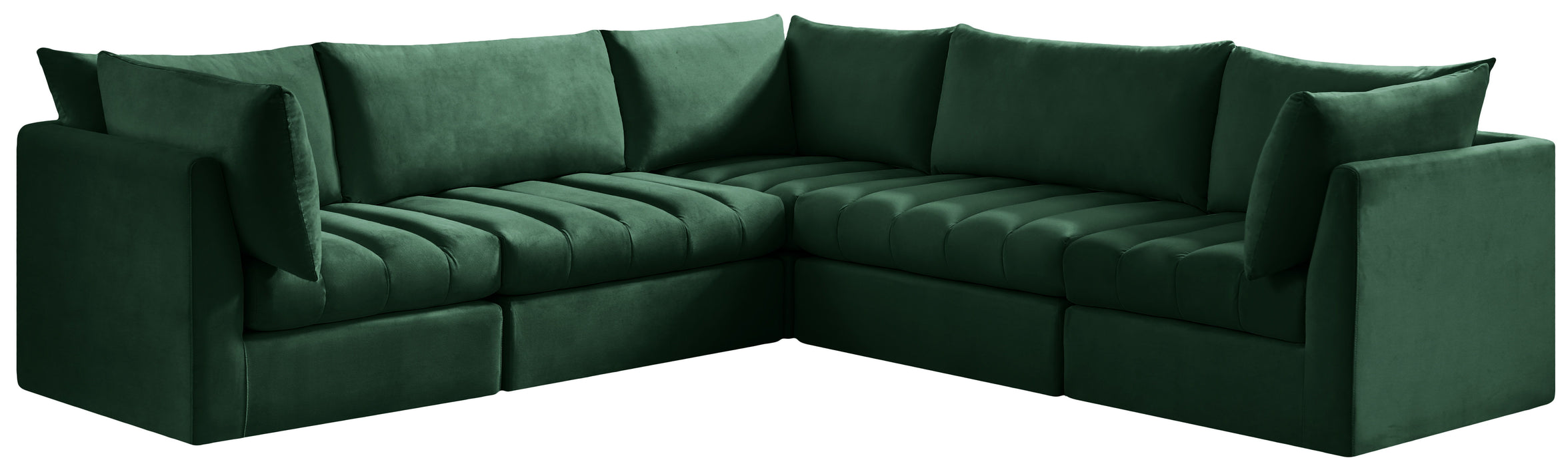 Jacob - Modular Sectional 5 Piece - Green - Fabric