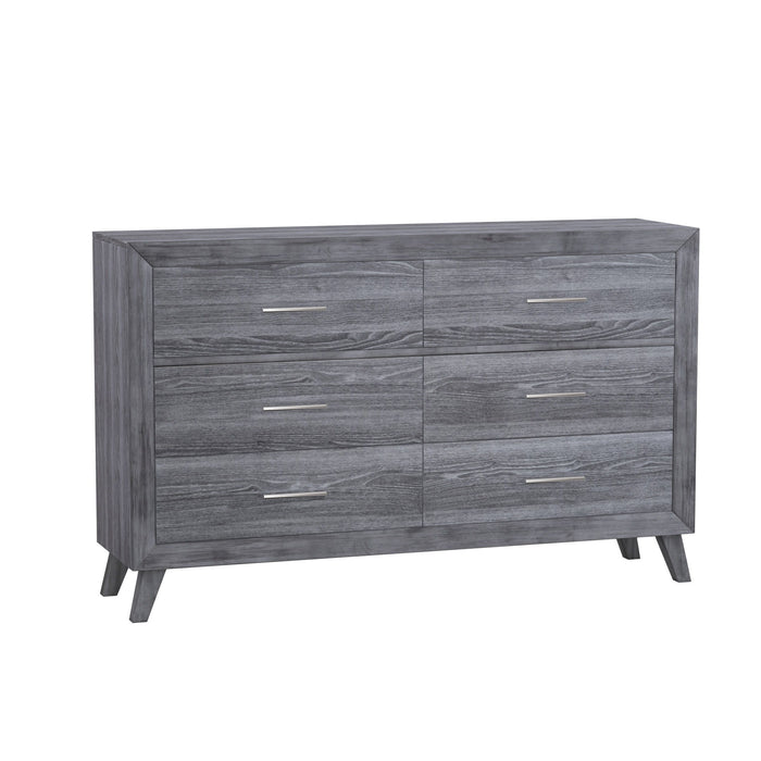 Rappa - 6-Drawer Wood Dresser - Warm Gray