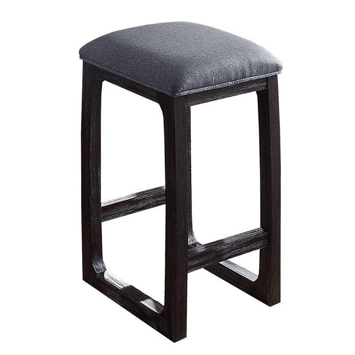 Razo - Stool - Fabric & Weathered Espresso