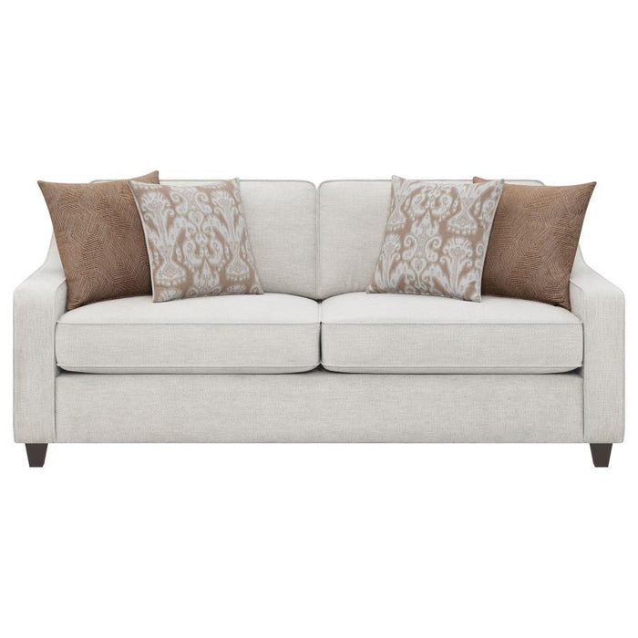 Christine - Upholstered Sloped Arm Sofa - Beige