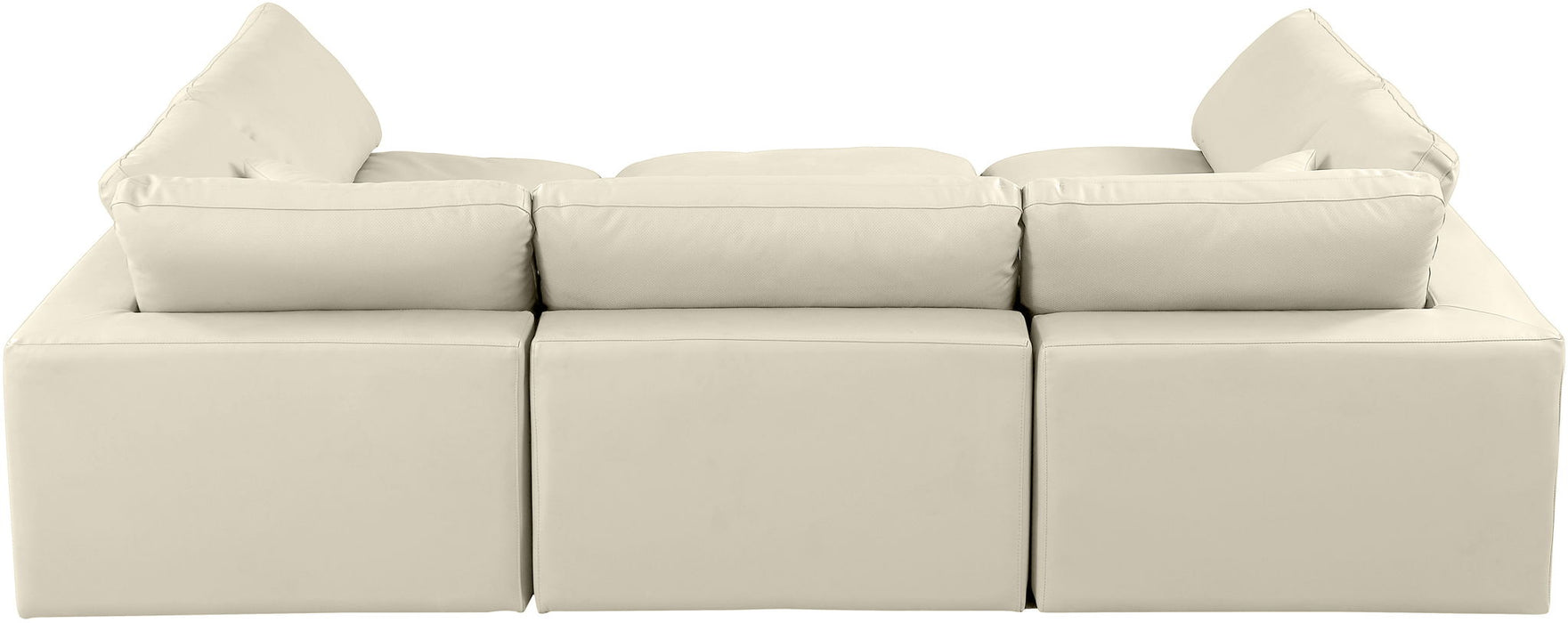 Comfy - 6 Piece Faux Leather Sectional