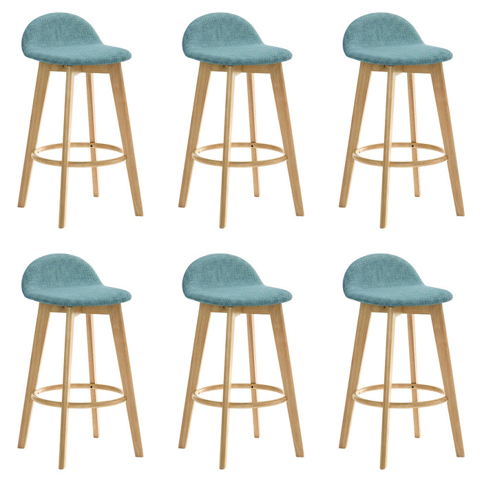 Vera - Upholstered Wood Counter Height Barstool