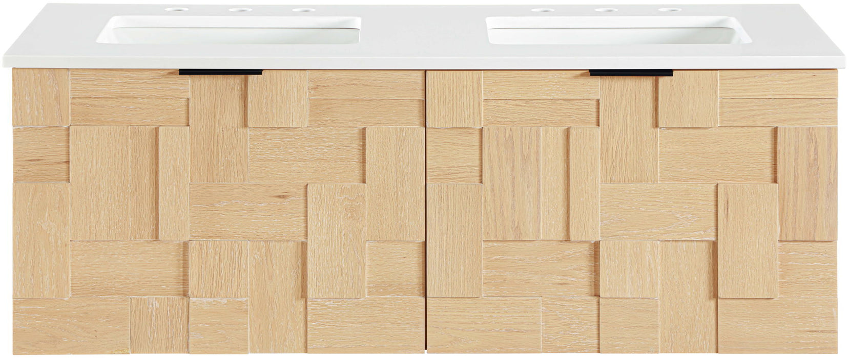 Leonardo - Engineered Stone And Solid Wood 24" Wall Mounted Bathroom Vanity