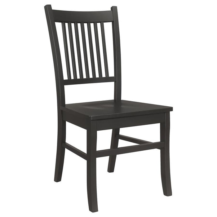 Marbrisa - Slat Back Dining Side Chair (Set of 2) - Matte Black