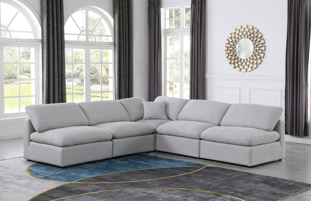 Indulge - Linen 5 Piece Modular Corner Armless Sectional