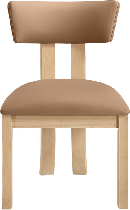 Lavrin - Vegan Leather Dining Side Chair (Set of 2) - Natural Base