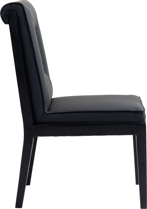Gwendolyn - Faux Leather Dining Side Chair With Black Frame (Set of 2)
