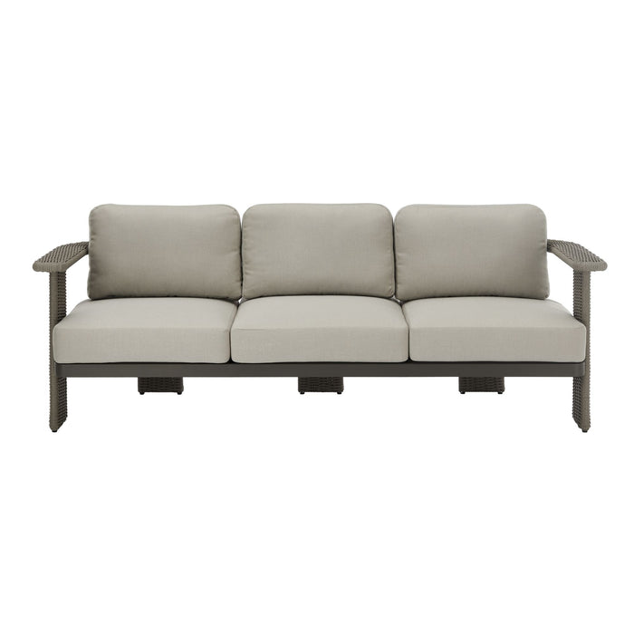 Ciela - 5-Piece Outdoor Sofa Lounge Set With Sintered Stone Tables - Gray / Dark Bronze