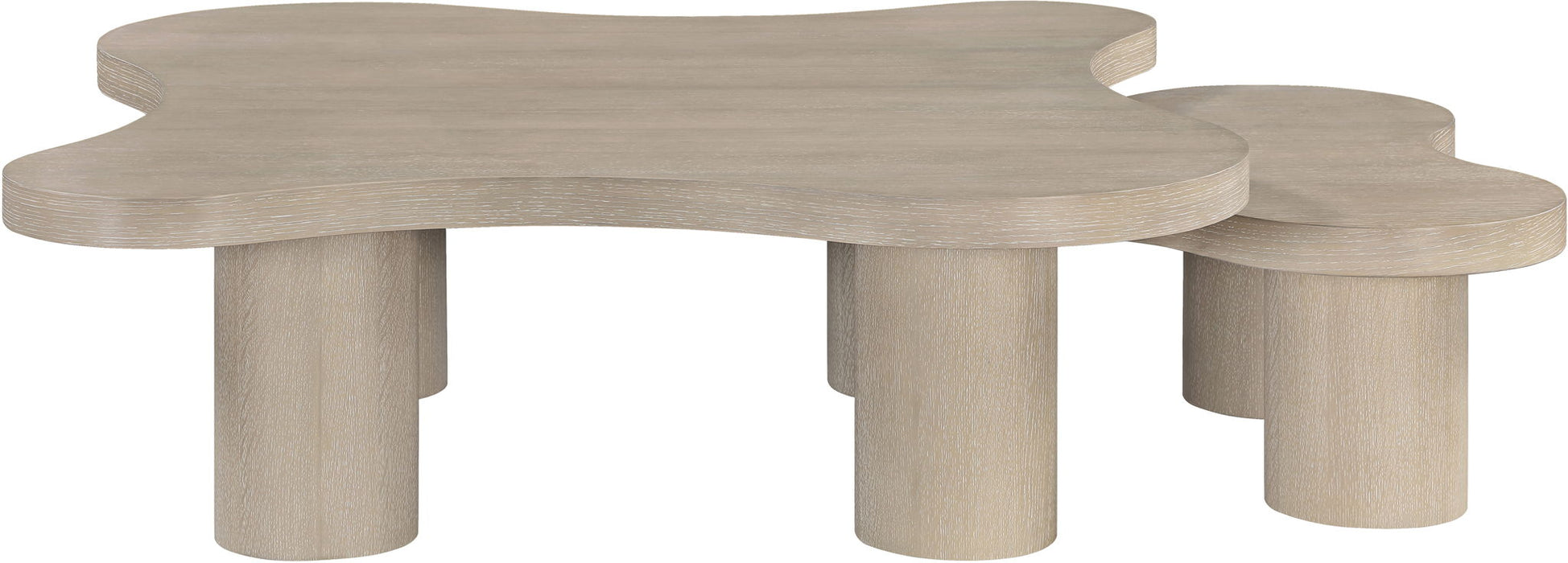 Cove - Oak Veneer And Solid Wood 2 Piece Coffee Table