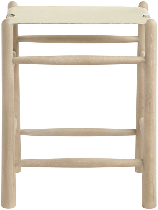 Santos - Backless Counter Stool With Stained Natural Base