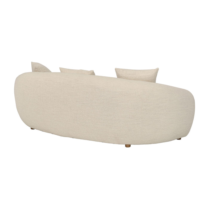 Molly - Upholstered Curved Sofa - Pearl