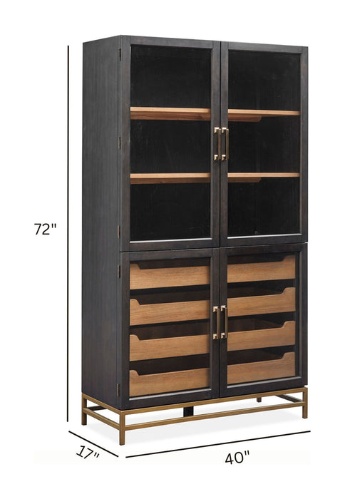Lindon - Two Tone Dining Cabinet - Dark Brown