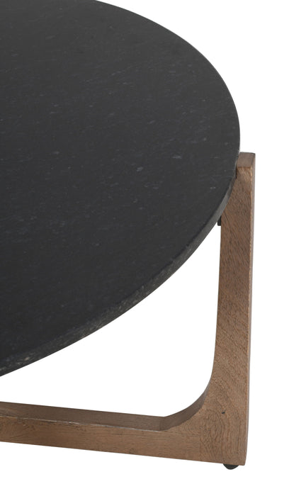 Campbell - Cocktail Table - Natural / Black Marble