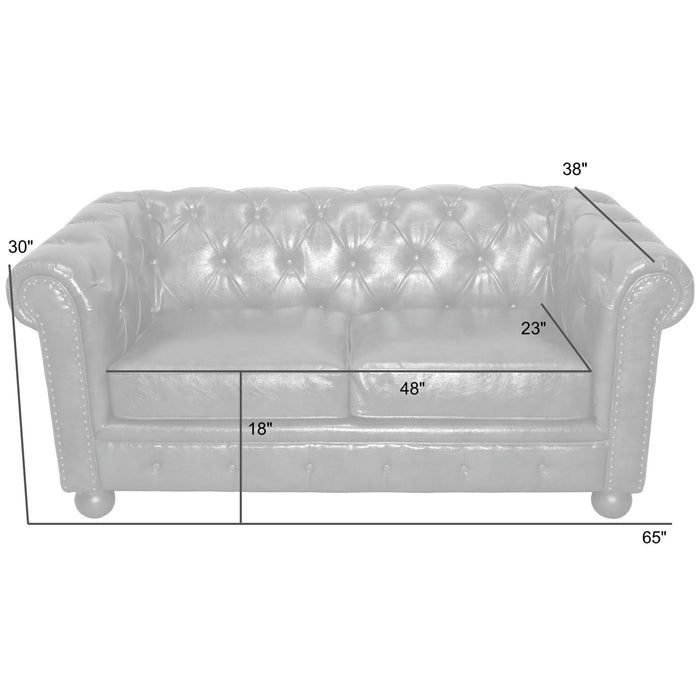 Winston - Loveseat - Antique Blue