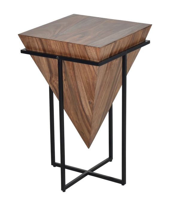 Stowe - Accent Table - Nut Brown / Black