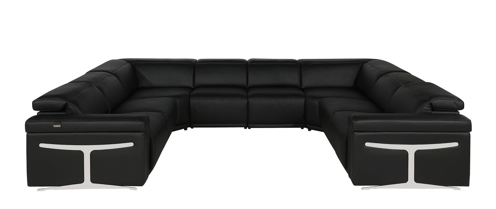 1126 - 8-Piece U-Shaped Sectional Sofa In With 4 Power Recliners & Power Headrests