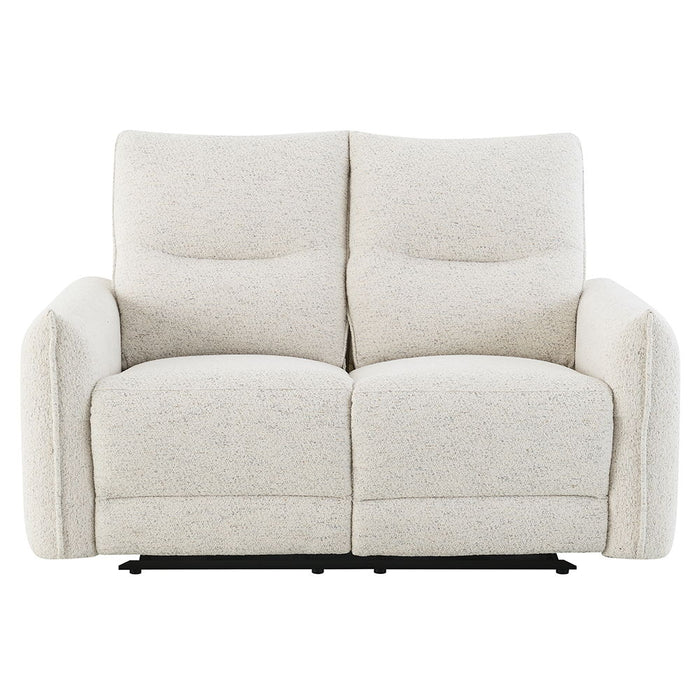 Lalisa - Power Motion Loveseat With USB Port - Cream Chenille