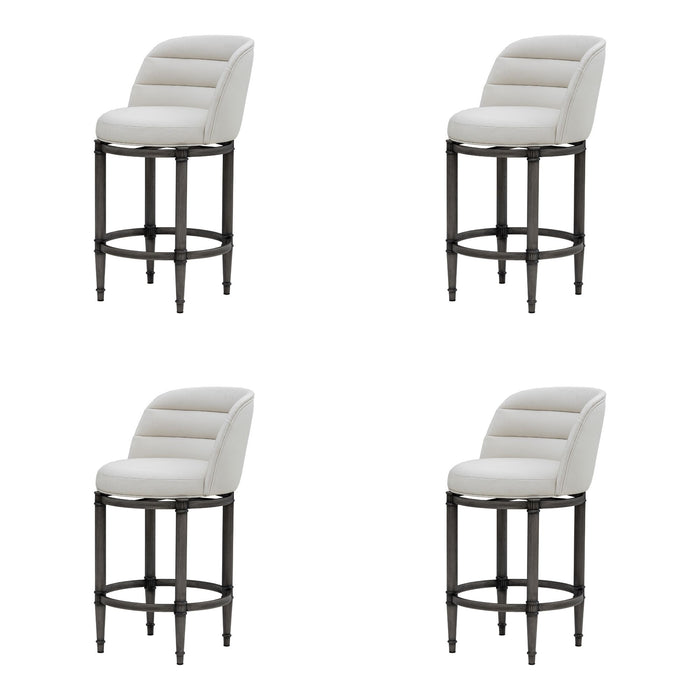 Eunice - Faux Leather Upholstered Swivel Counter Height Barstool