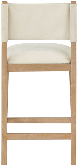 Avon - Linen Textured Performance Fabric Upholstered Counter Stool