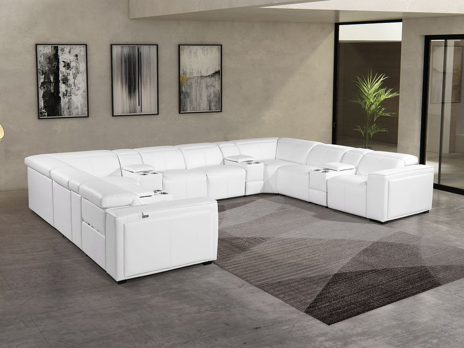 1224 - 12-Piece U-Shaped Sectional Sofa In With 4 Power Recliners & Power Headrests
