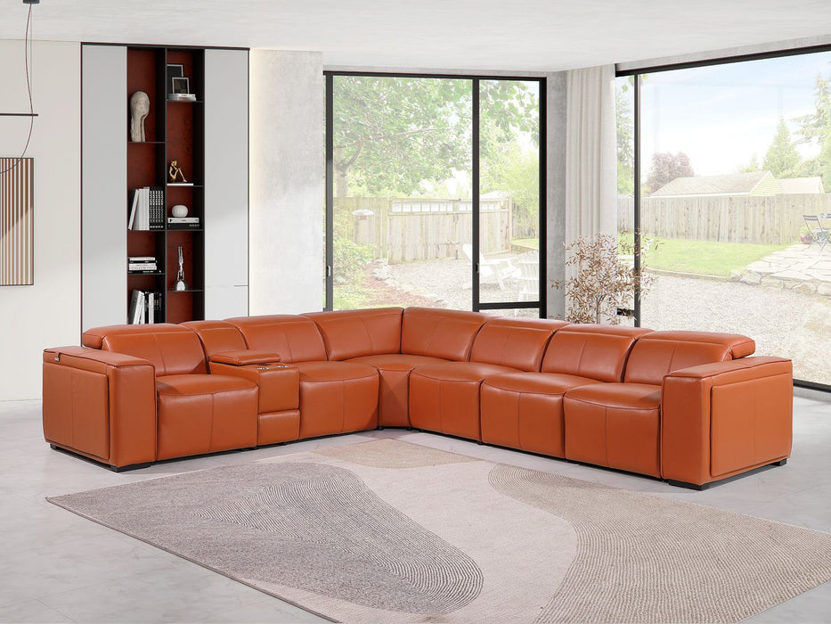 1224 - 7-Piece L-Shaped Sectional Sofa In With 3 Power Recliners & Power Headrests