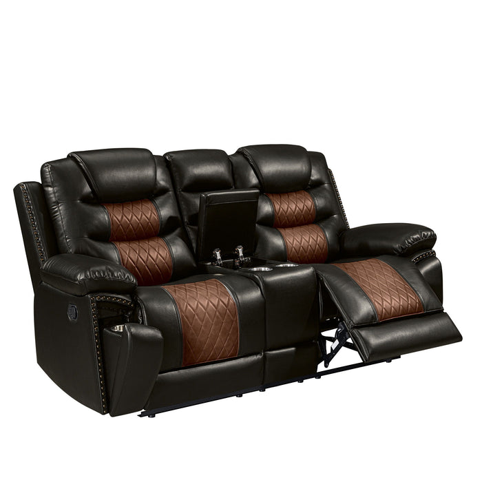 Nikko - Console Loveseat With Dual Recliners