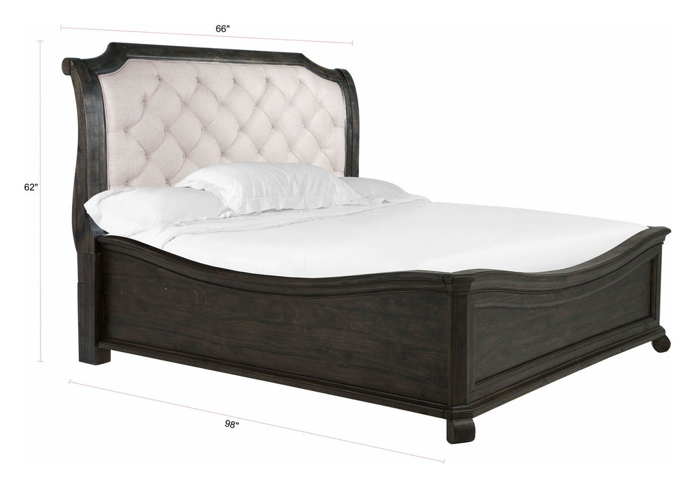 Bellamy - Complete Sleigh Bed With Shaped Footboard