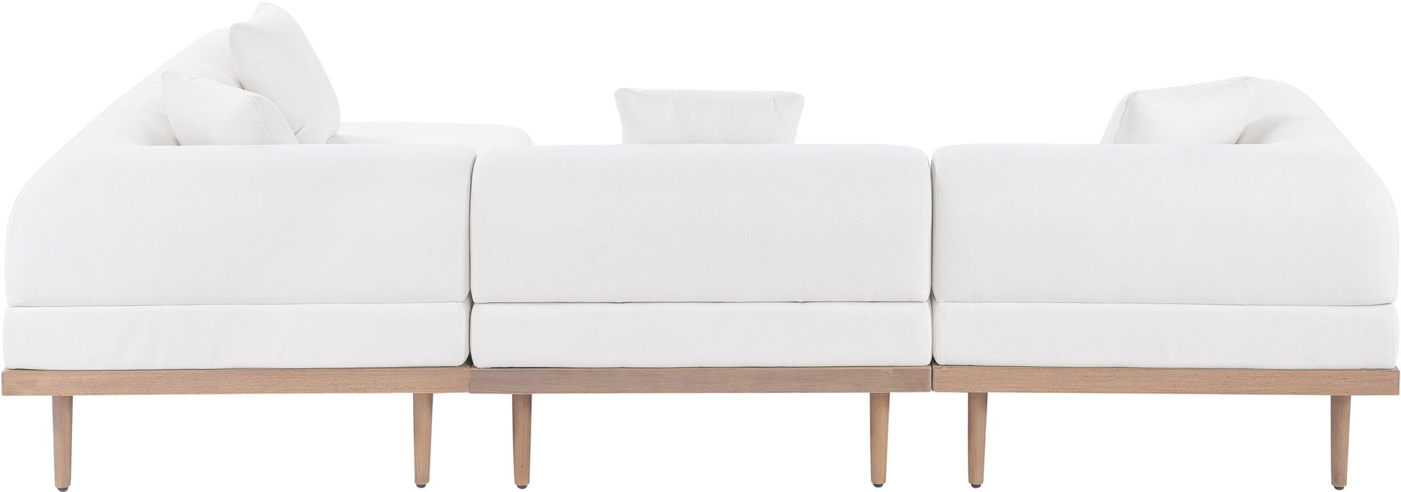 Laguna - 4 Piece 106.5" Upholstered Outdoor Patio Modular Sectional