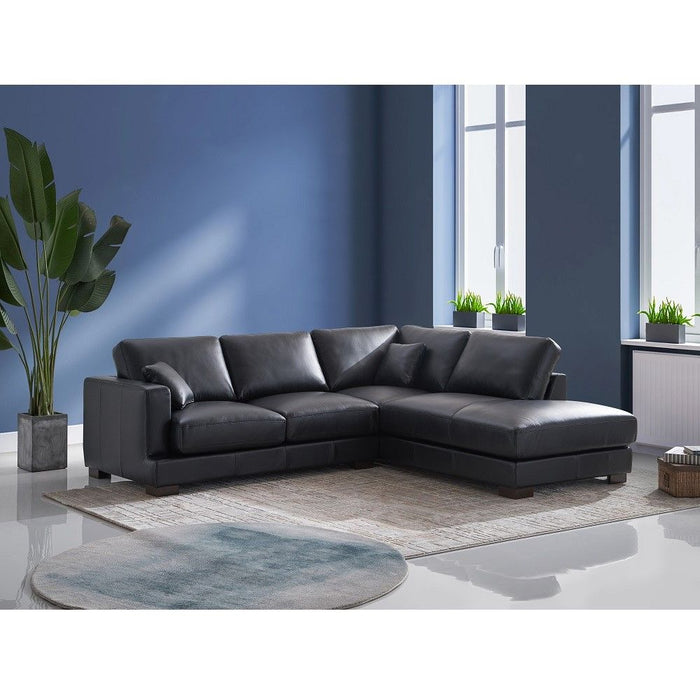 Geralyn - Sectional Sofa With 2 Pillows - Black