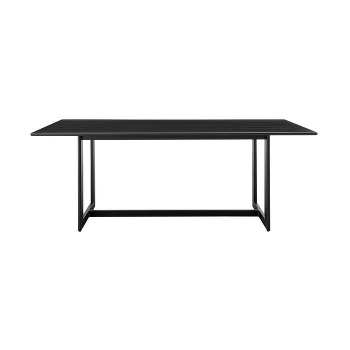 Cayman - Outdoor Patio 7-Piece Dining Table Set In Aluminum With Gray Cushions