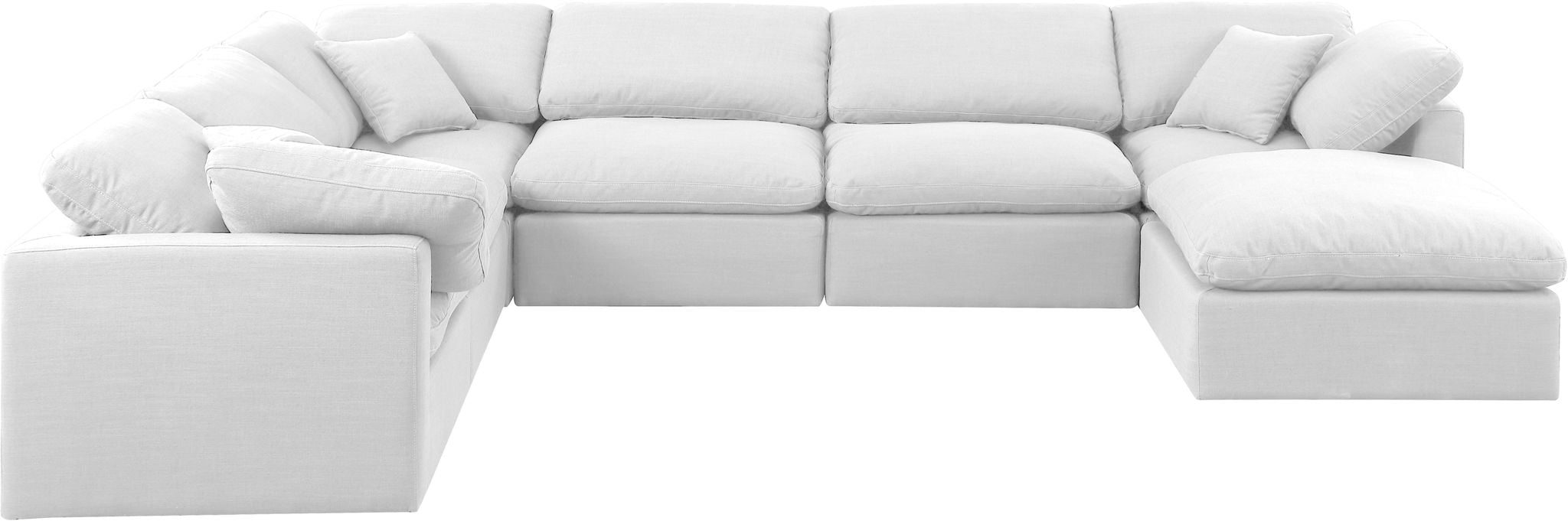 Indulge - Linen 7 Piece Modular Sectional - White