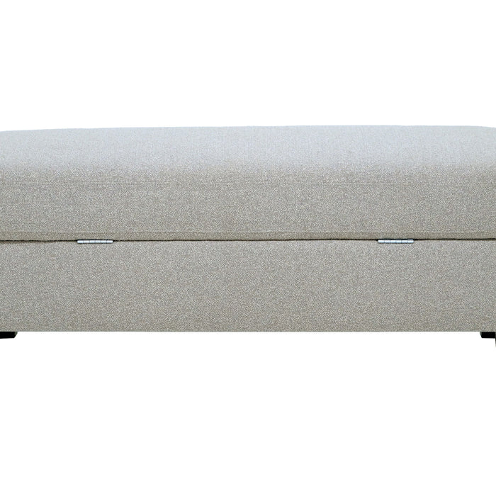 Dawson - Storage Ottoman - Pebble Gray
