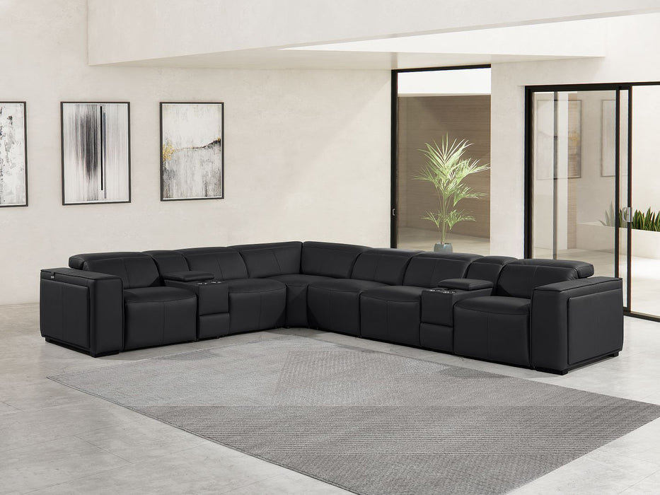 1224 - 8-Piece U-Shaped Sectional Sofa In With 4 Power Recliners & Power Headrest