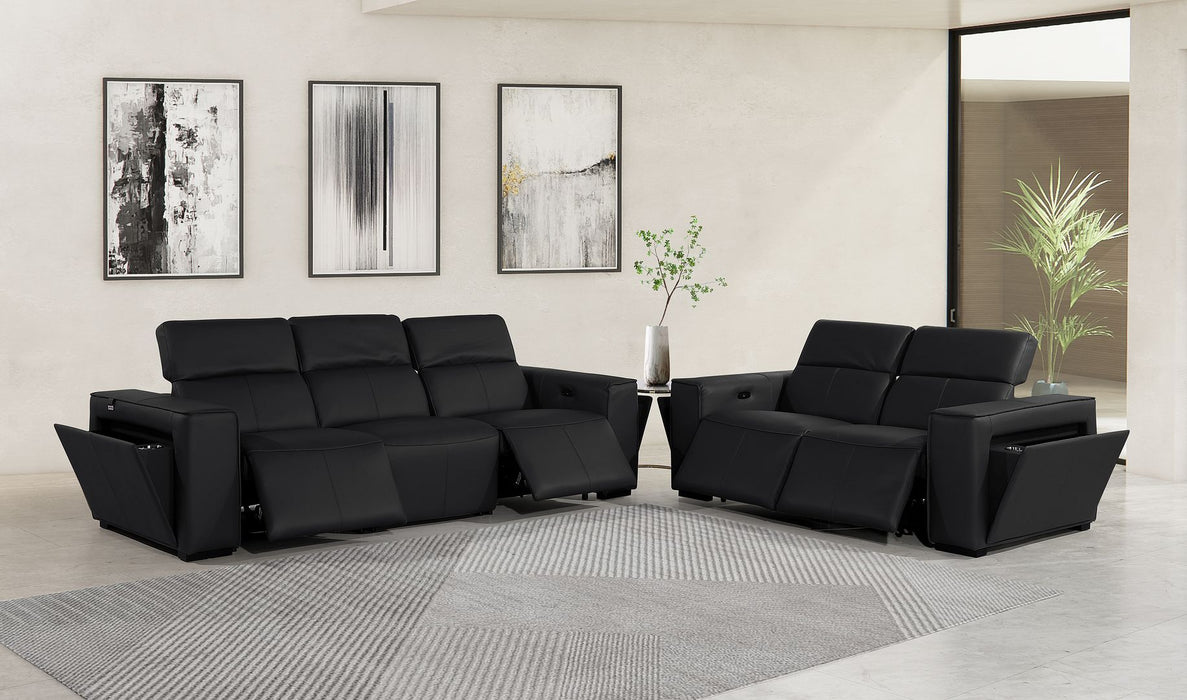 1224 - 5-Piece Modular Power Reclining Sofa And Loveseat Set In With 4 Power Recliners & Power Headrests