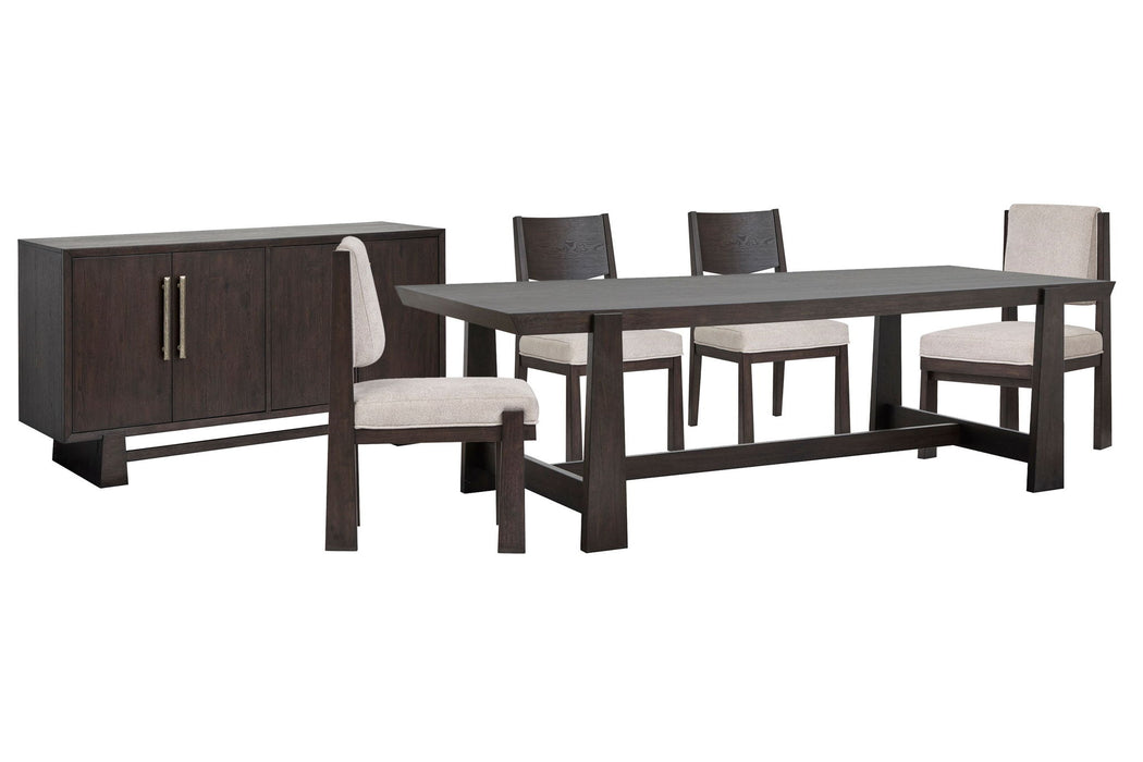 Tauren - Trestle Dining Table Set