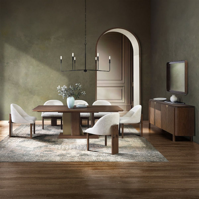 Ouida - Dining Table - Brown & Gold