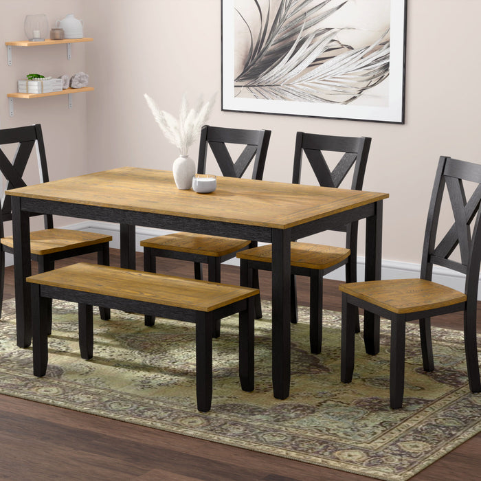 Arlington - 6 Piece Dining Set - Dark Brown