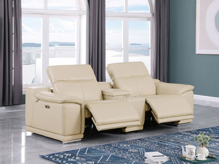 9762 - 3-Piece Modular Power Reclining Console Loveseat With 2 Power Recliners In