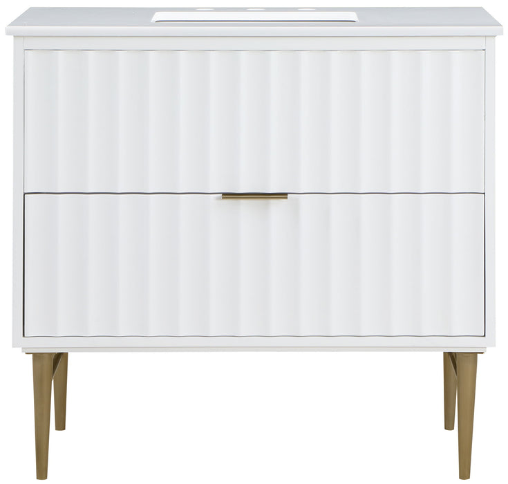 Modernist - Bathroom Vanity With Gold Legs