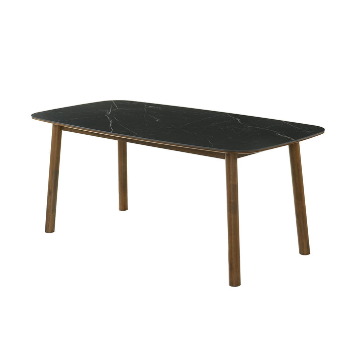 Emorie - Rectangle Wood Dining Table - Black / Walnut