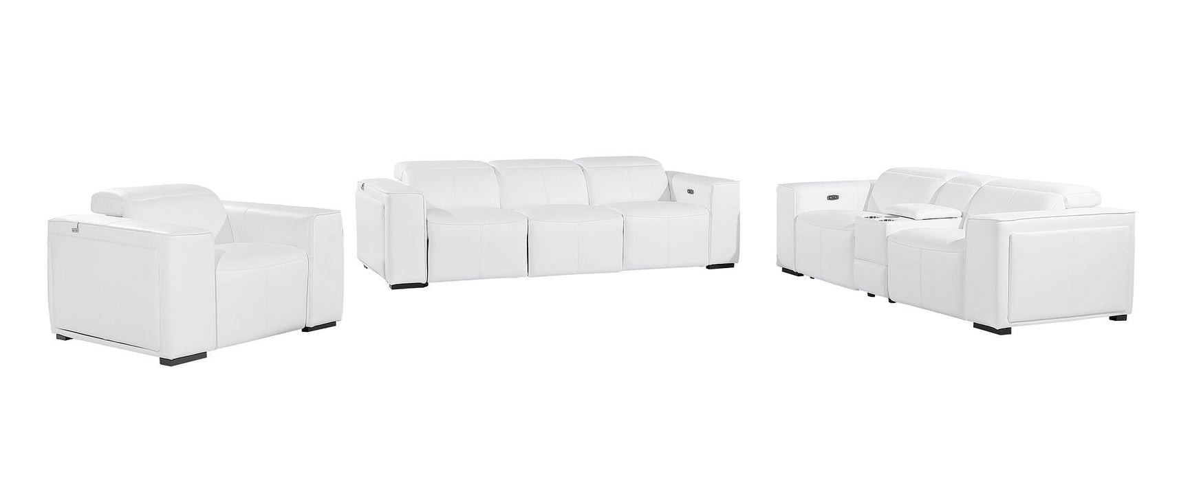 1224 - 7-Piece Modular Power Reclining Sofa, Loveseat & Chair Set In With 6 Power Recliners & Power Headrests