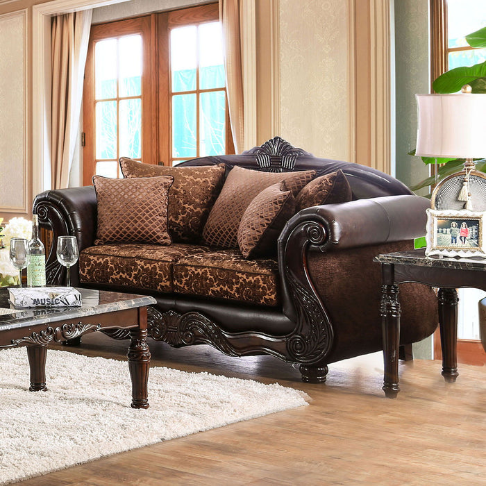 Elpis - Loveseat - Brown / Espresso