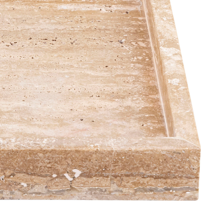 Barletta - Travertine Rectangular Tray - Natural