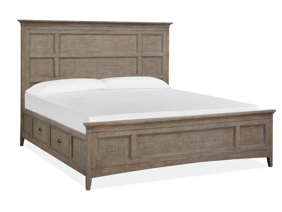 Paxton Place - Complete Panel Bed With Storage Rails