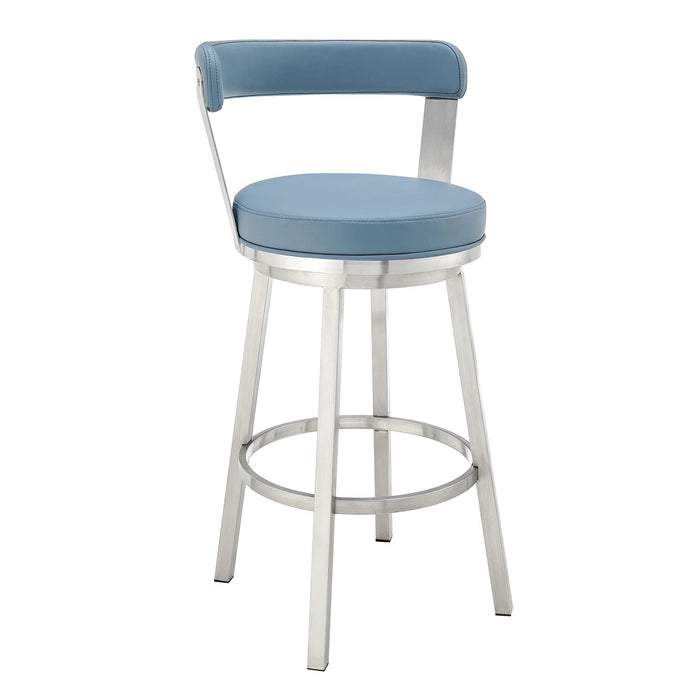 Bryant - Swivel Bar Stool With Silver Frame