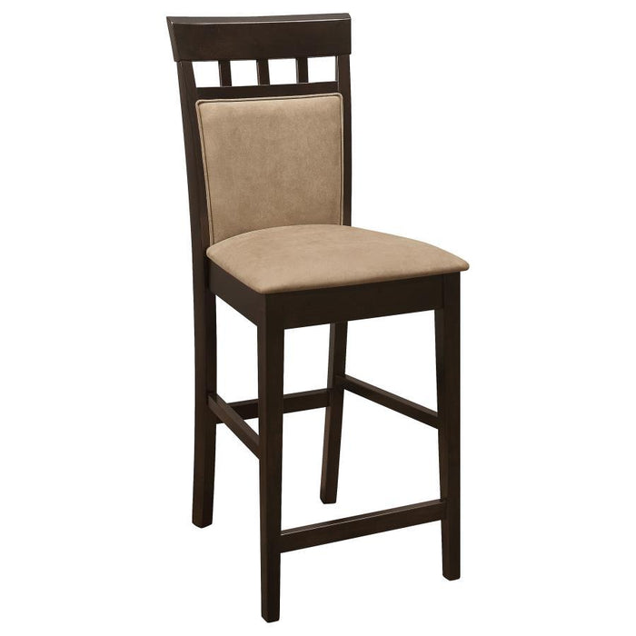 Gabriel - Upholstered Counter Height Stools (Set of 2) - Cappuccino And Beige